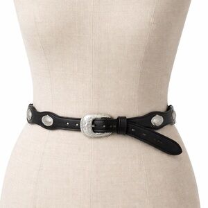 Black Concho Belt approx 42 inches Western inspired